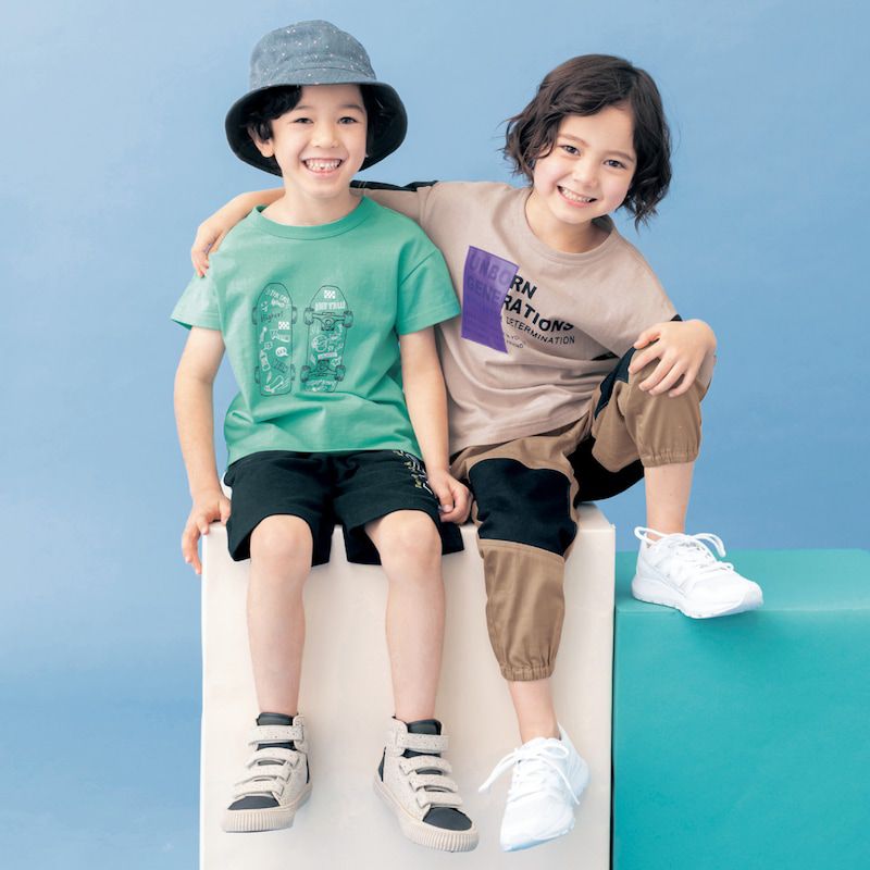 日本千趣會 - GITA 天竺棉短袖上衣-BAFF-紫x灰杏