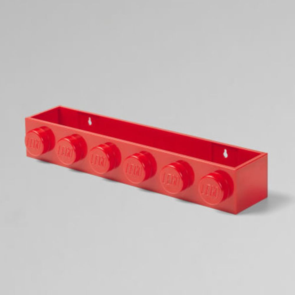 丹麥 Room Copenhagen - 丹麥LEGO 樂高造型書架-經典紅 (47.8 x 7.8 x 11.5 cm)
