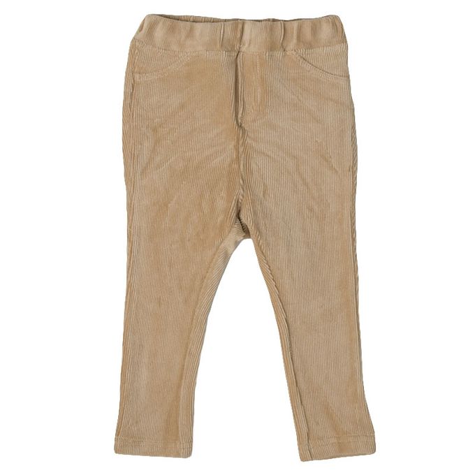 akachan honpo - 10分經典褲-燈心絨-淺卡其色