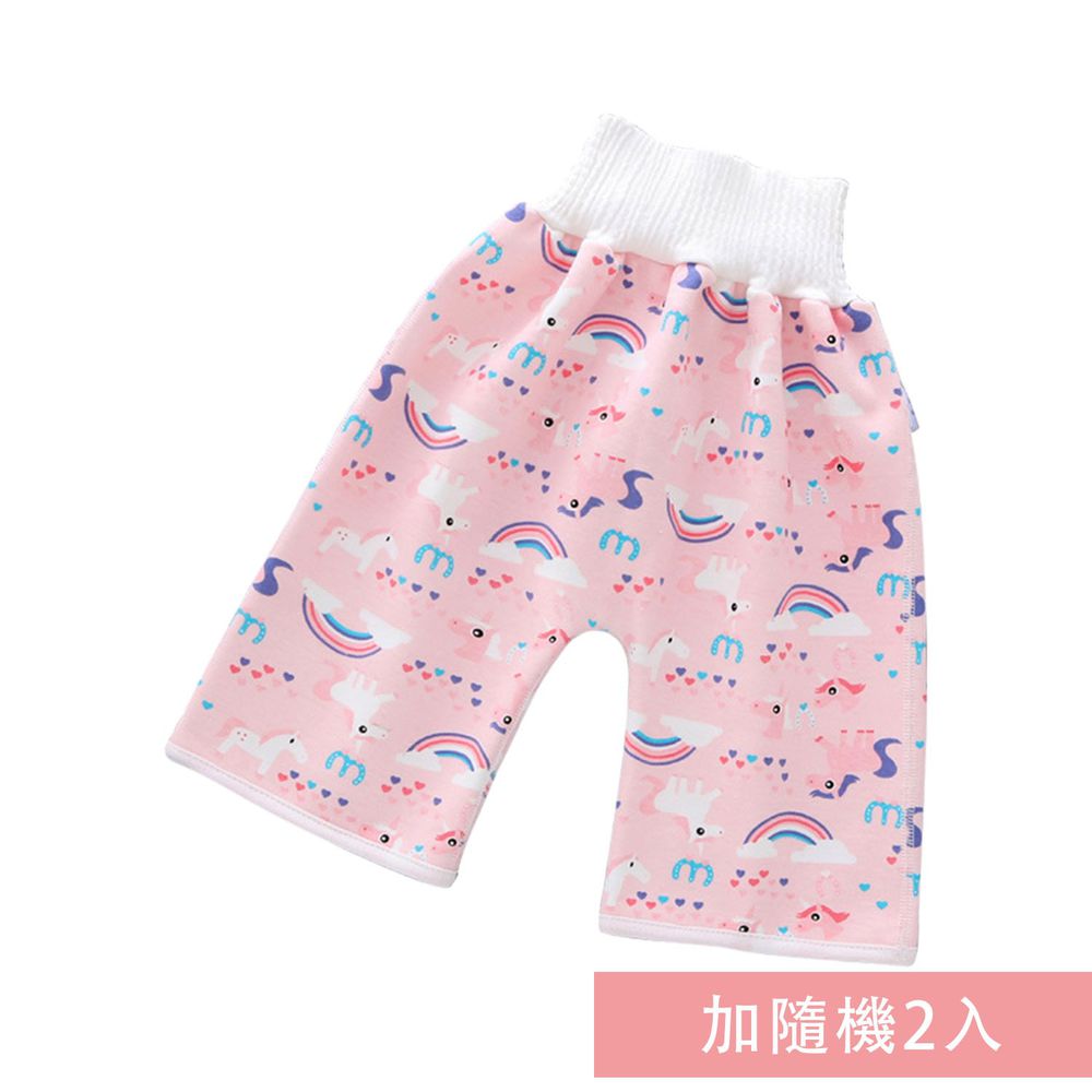 JoyNa - 3入-學習褲 隔尿裙 三層大版型隔尿褲-彩虹馬+隨機2入