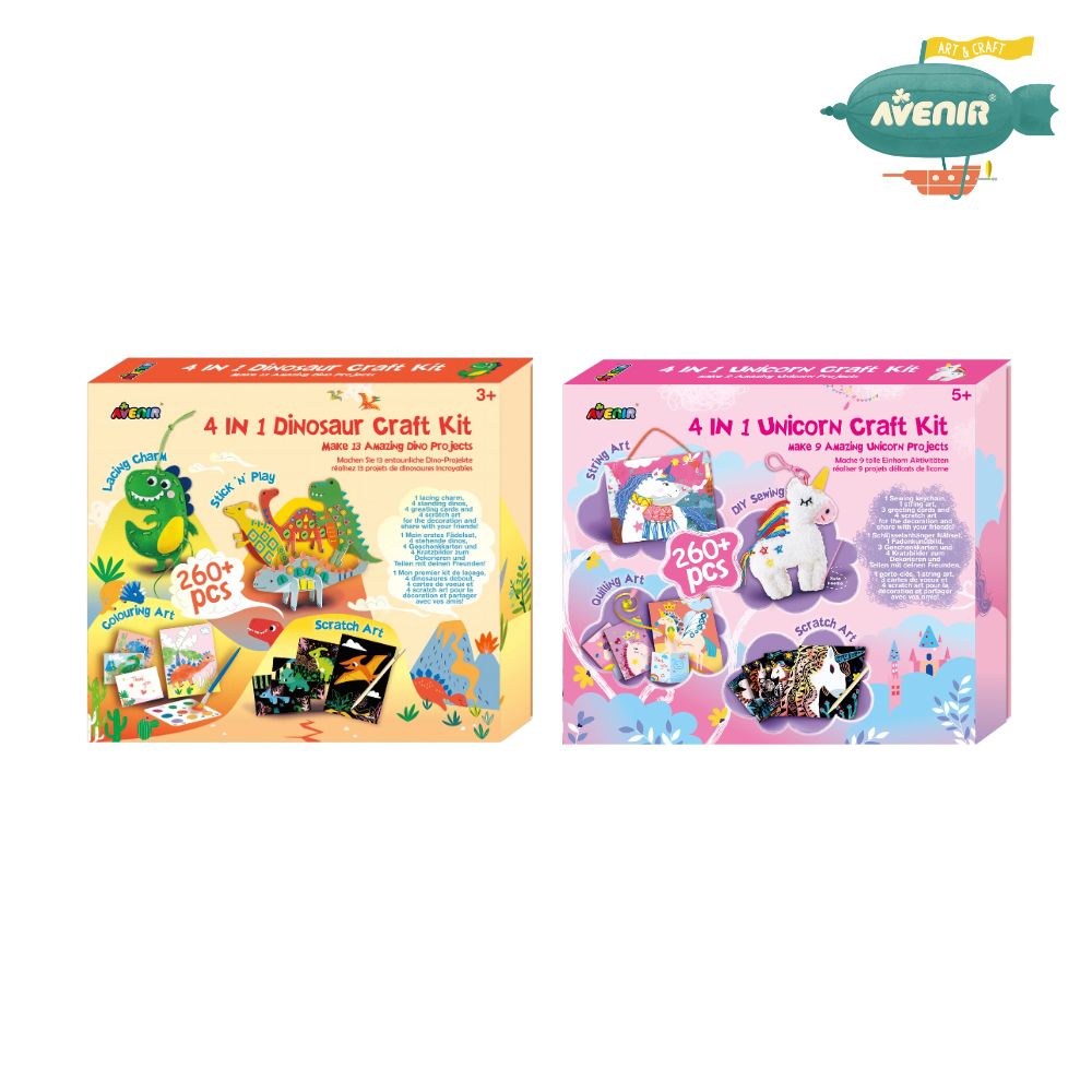 精選4合1趣味套裝(全系列兩款)-恐龍世界/獨角獸