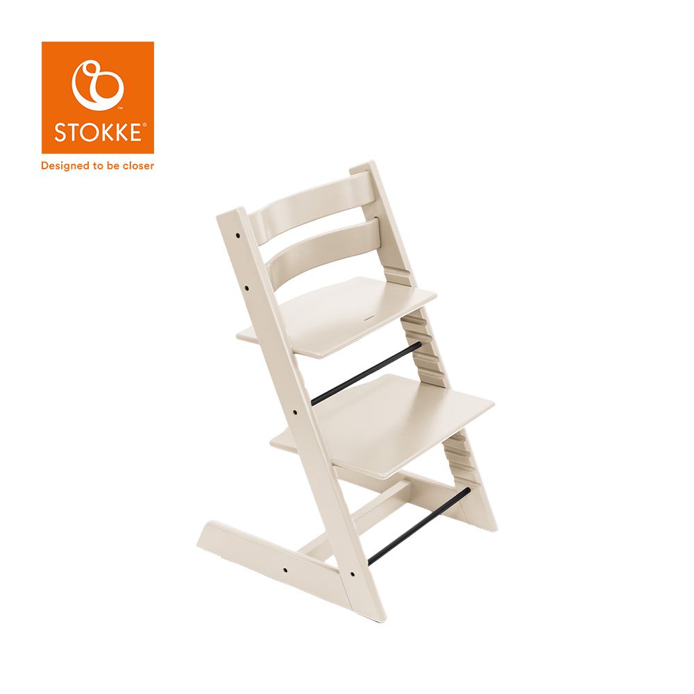 挪威 Tripp Trapp 成長椅經典櫸木系列-香草白