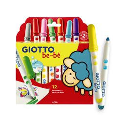 義大利GIOTTO - GIOTTO BEBE 可洗式寶寶彩色筆12色