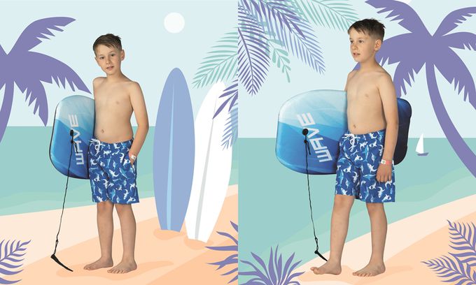 德國Playshoes - 抗UV防曬速乾男童海灘褲-鯊魚