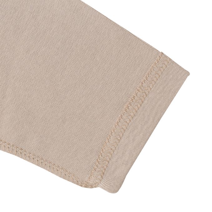 akachan honpo - 長袖有機包屁衣2件組-前開式-咖啡色