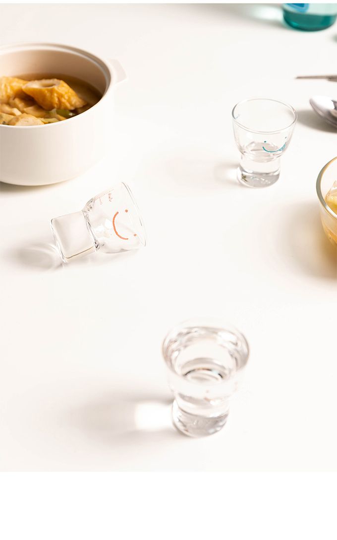 韓國 SSUEIM - 微笑款玻璃燒酒杯6件組50ml