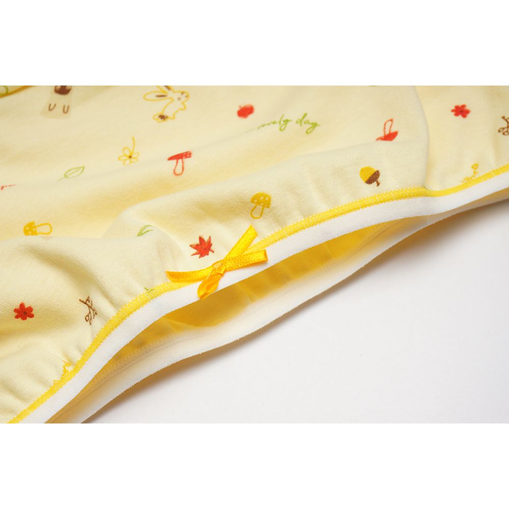 Annypepe - 女童純棉森林物語三角褲-黃 (160)