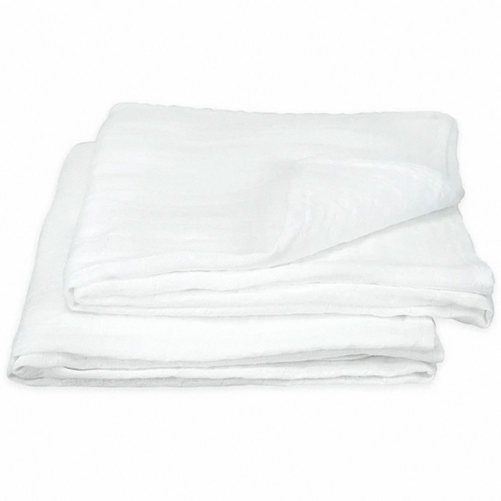 美國 green sprouts - 小綠芽有機棉細紗布浴巾/包巾/小被子/拍嗝巾 2入組-純白組