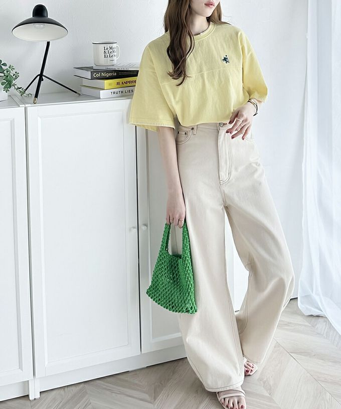 日本 Classical Elf - Java聯名 縫線刺繡風短袖T恤-炭黑