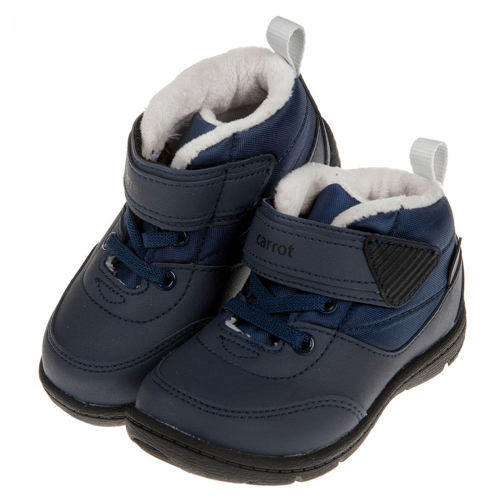 Moonstar日本月星 - 雪地遊玩深藍色刷毛兒童機能運動鞋