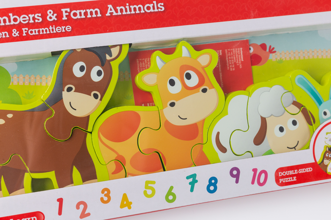 德國 Hape - 數字與農場動物立體拼圖-10pcs