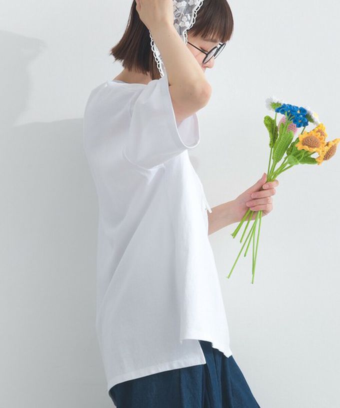 日本 Lupilien - 16OE天竺棉 俏皮刺繡五分袖上衣-小浣熊-薄荷