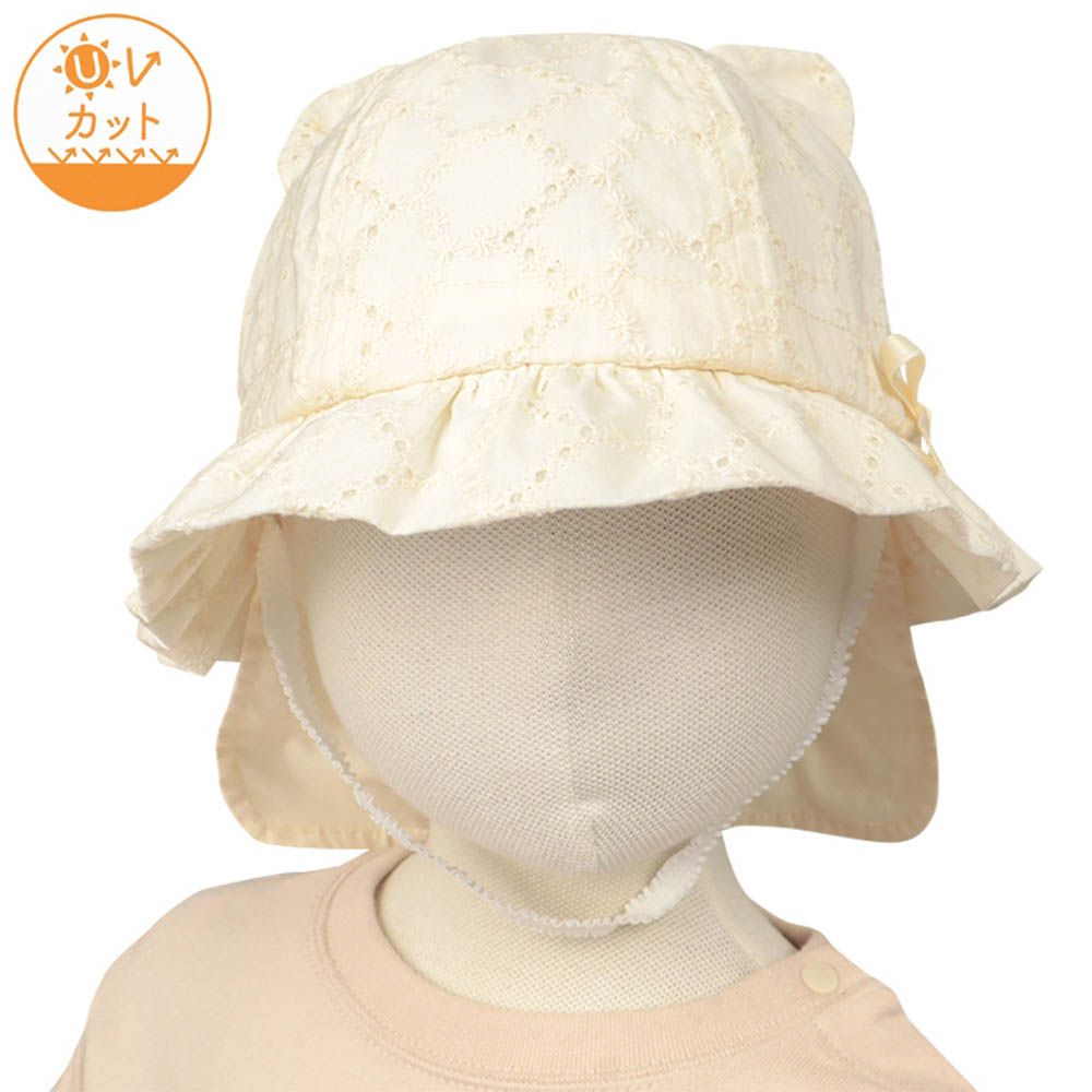 小耳朵抓皺帽-淺卡其色