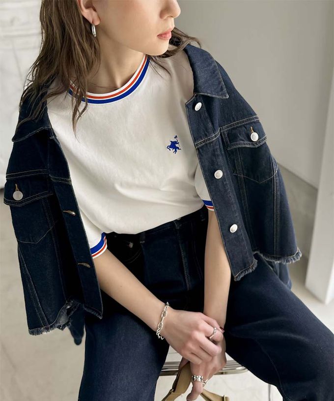 日本 Classical Elf - Java 100%天竺棉 刺繡舒適短袖上衣-白