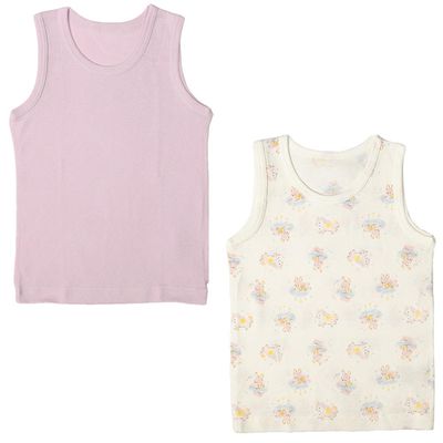 akachan honpo - 坦克背心2件組 速乾-甜美夢幻-紫色