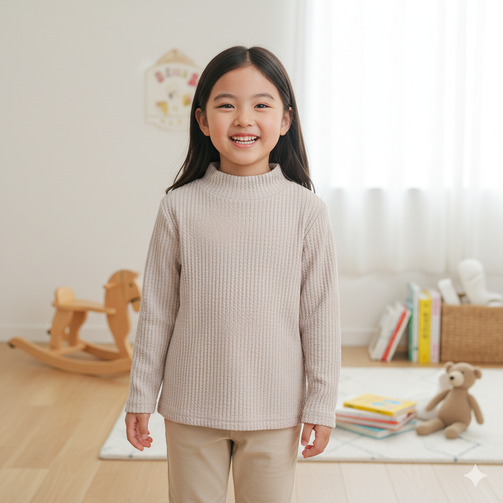 麻花針織上衣-灰色