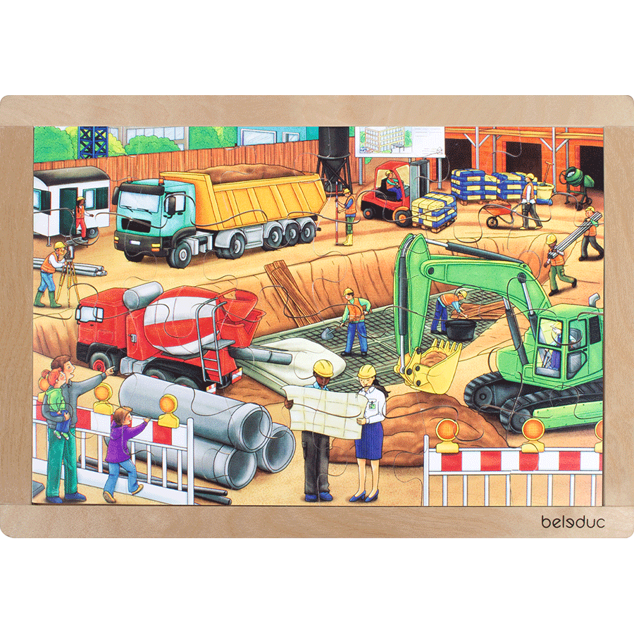 Beleduc - 框架拼圖-建築工地