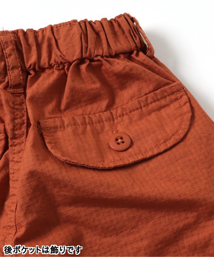 日本 BREEZE - 輕便工裝風！防撕材質耐穿長褲-卡其x黑撞色