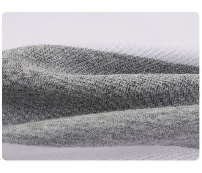 童趣圓領條紋長袖上衣-LOVE-灰色