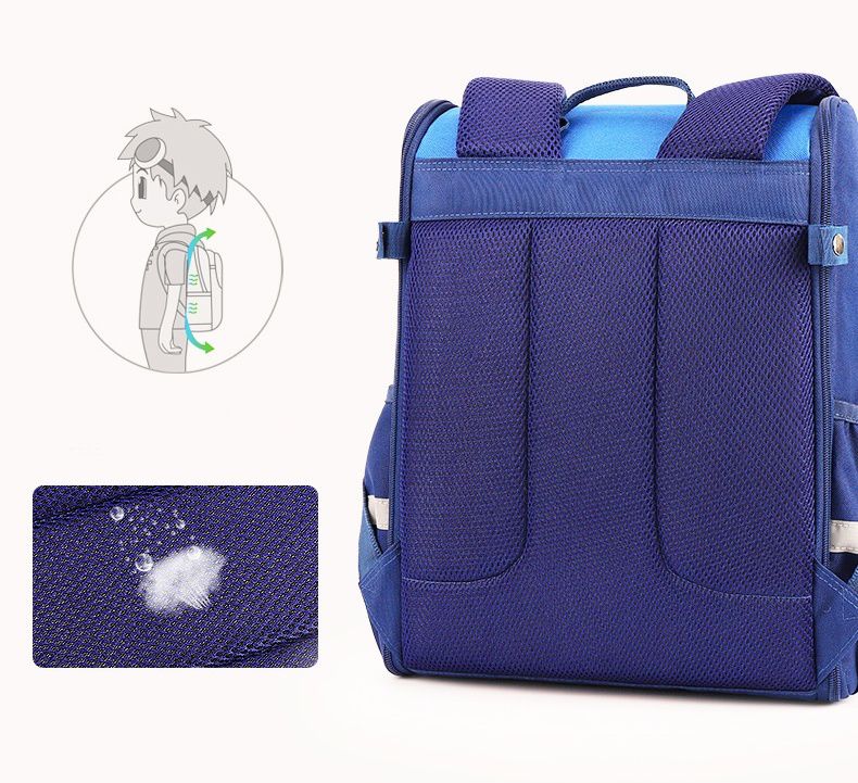 大容量輕量減壓書包-卡通人物米奇-黑色 (建議身高110-135cm)