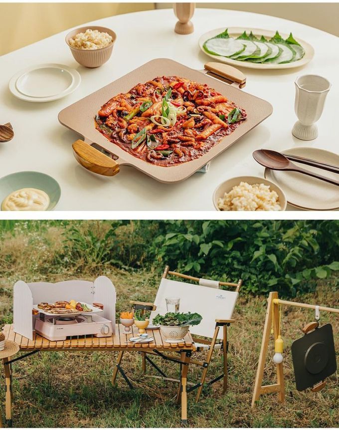 中秋居家烤肉首選！【韓國 Dr.HOWS】烤盤+卡式爐優惠組☆