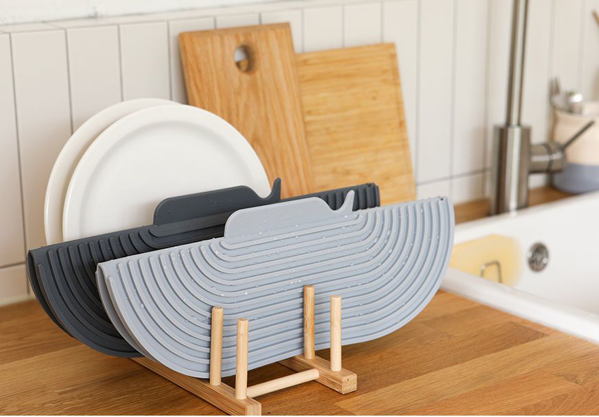 韓國 Daily Like - 矽膠瀝水板-方形綠 (長31.8cm, 寬23.3cm)