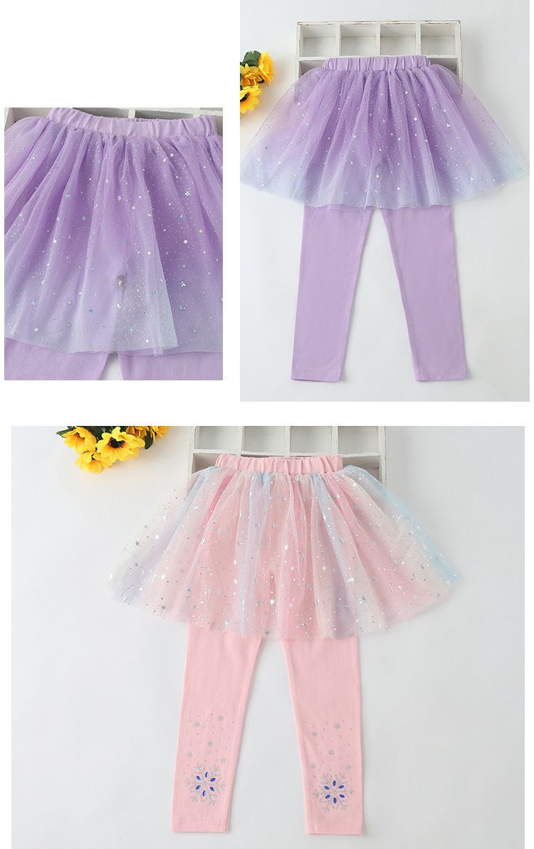 JB clothes - 公主風假二件褲裙-紫色