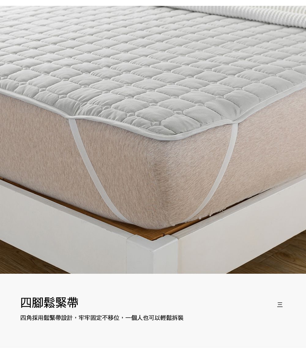 MIGRATORY 媚格德莉 - 100%高效防水透氣保潔墊-灰色 (單人 105x186cm)