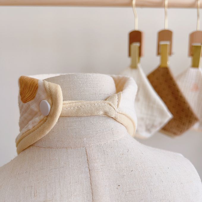 Chi-mi啾米 - 四層紗兩用圍兜6件組 (F碼25X25CM)