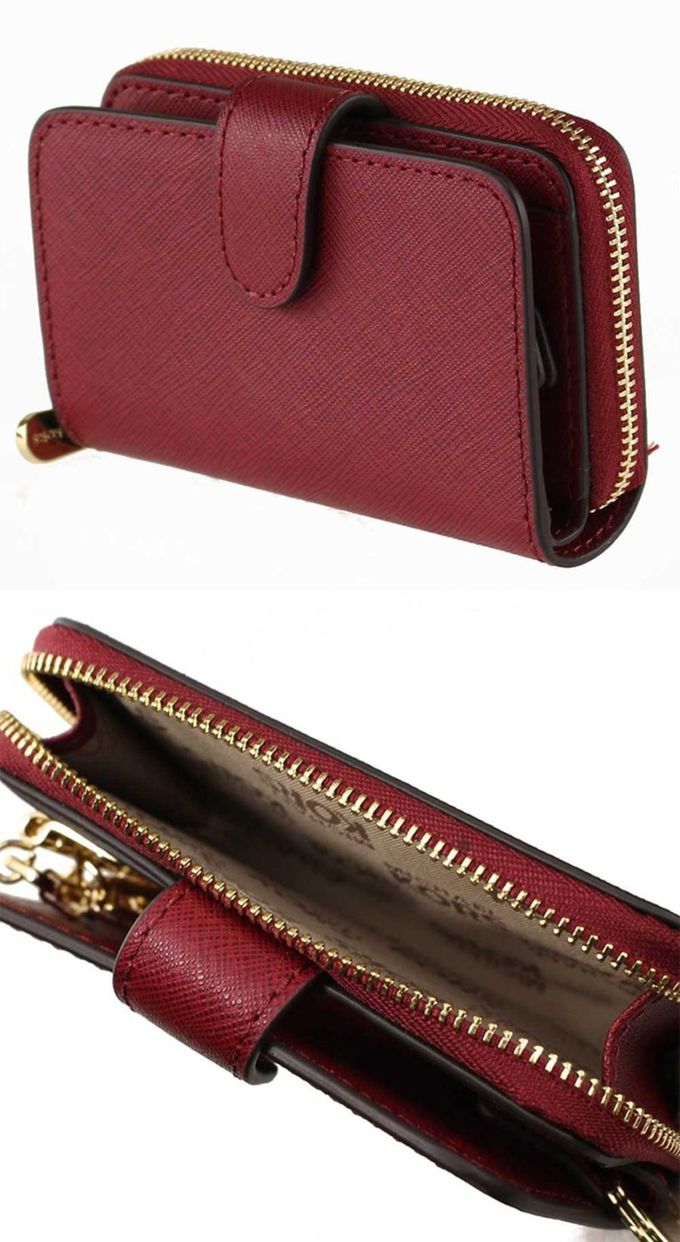 MICHAEL KORS - 飾牌LOGO皮革零錢包 (紅)