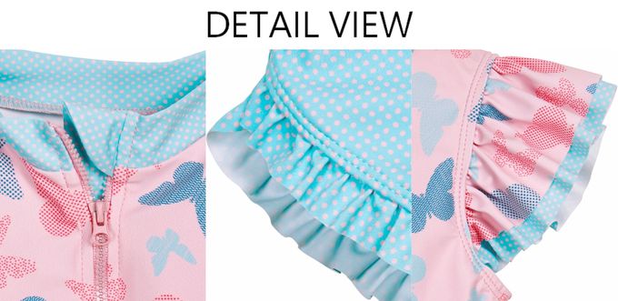 德國Playshoes - 抗UV防曬短袖兩件組兒童泳裝-蝴蝶