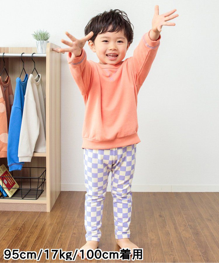 日本 BREEZE - 休閒百搭鬆緊長褲(9分丈)-碎花-淺鵝黃