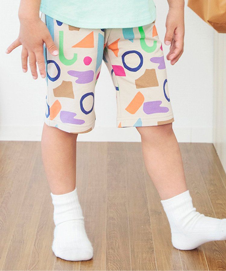 日本 BREEZE - 熱銷！百搭休閒印花短褲-乳牛紋-黑白