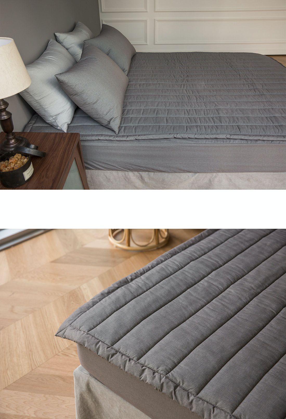 韓國 Maatila - 可水洗M2全方位抗菌防蟎保潔墊/睡墊-燕麥白