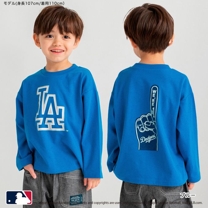 日本 BRANSHES - MLB聯名 logo印花長袖上衣-紐約洋基-灰