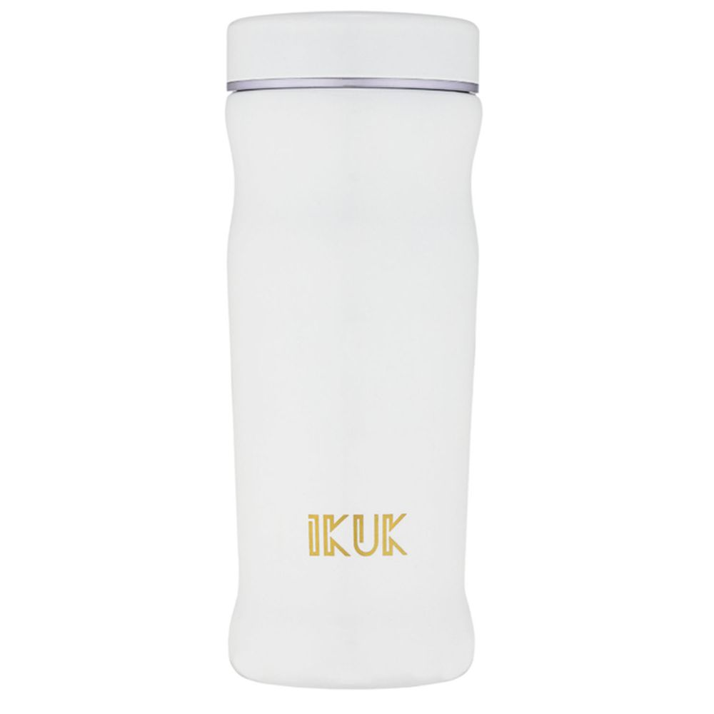 IKUK - 真空雙層內陶瓷曲線保溫杯-白色 (300ML)