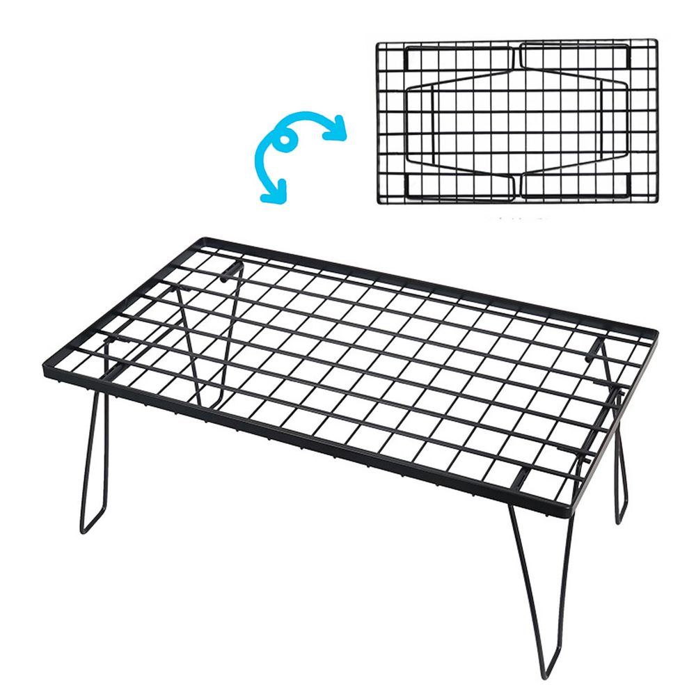 露營摺疊網桌-黑色 (24x60x25cm)