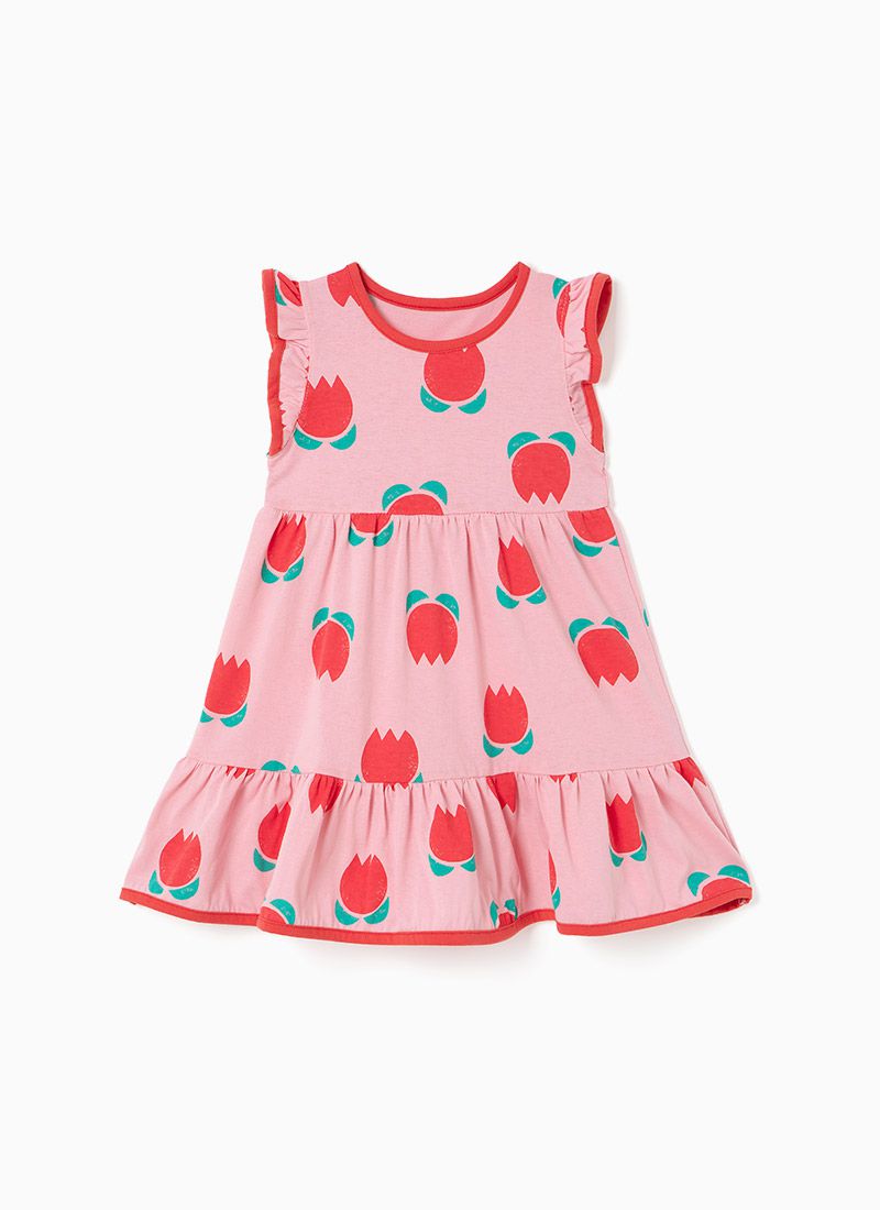 韓國 OZKIZ - 鬱金香連身拼接洋裝