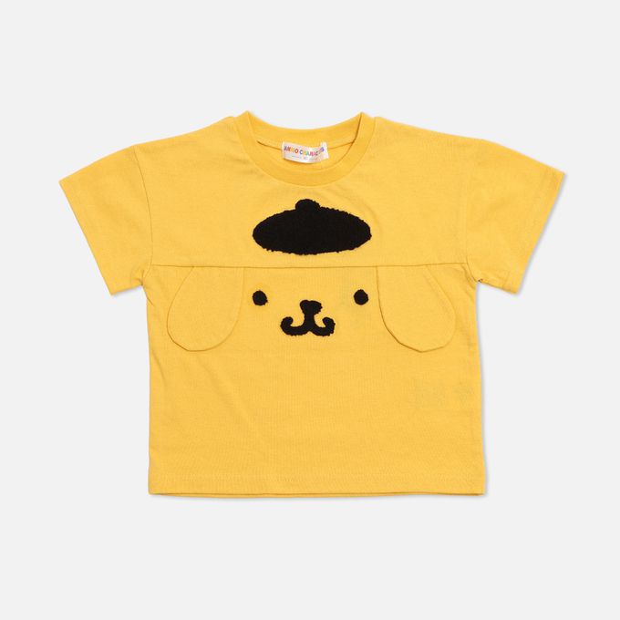 日本 Chil2 - 聯名款 100%純棉短袖上衣-卡通人物美樂蒂＆酷洛米(亮片款)-白