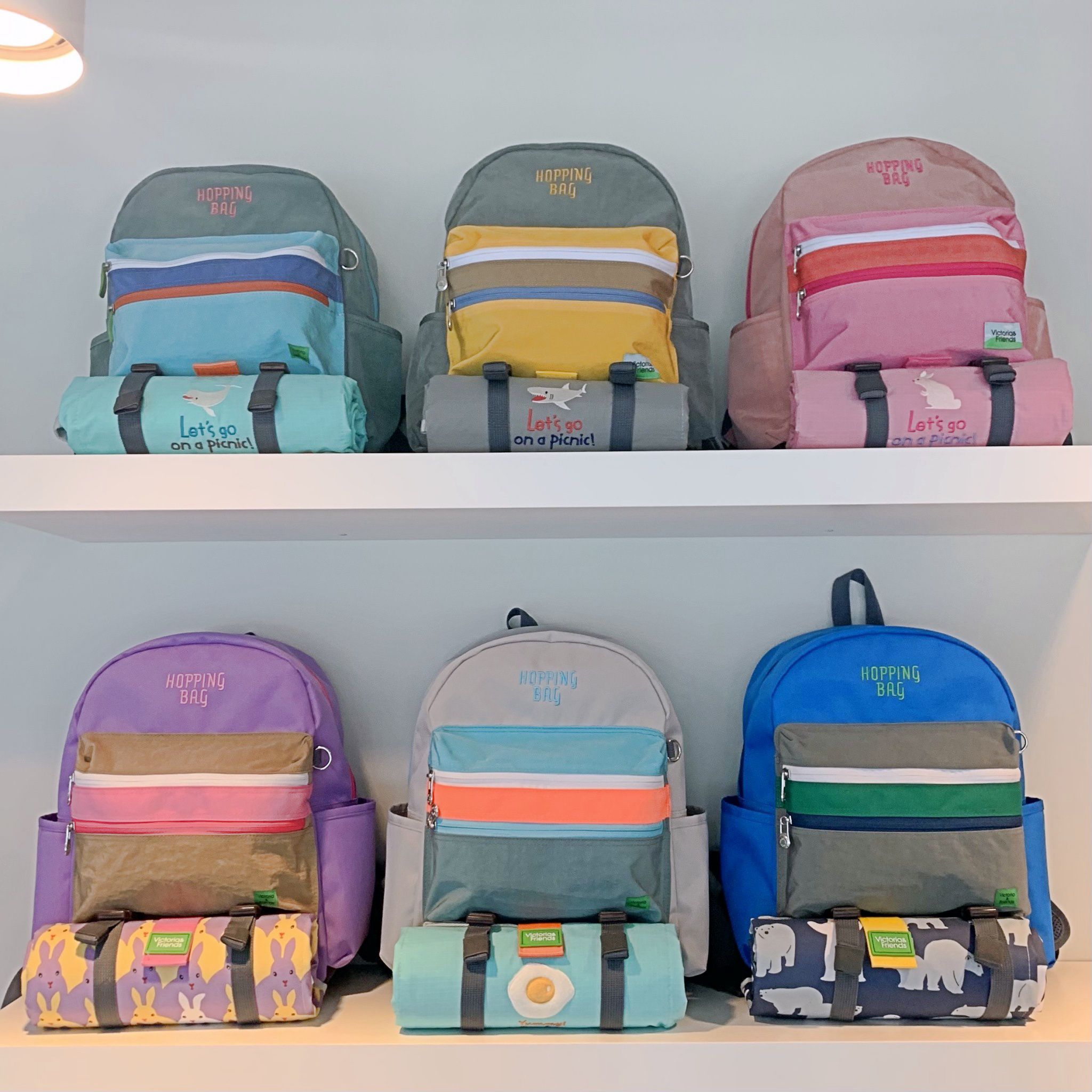 韓國 Victoria & Friends - 超輕量(490g)防潑水減壓背帶兒童背包-藍綠 (35X25X15cm)