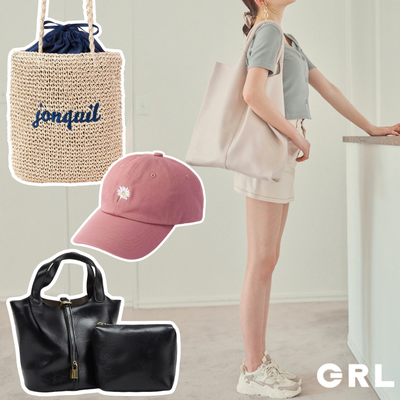 【日本GRL】日雜模特指定 ✿ 流行時尚帽款/春夏清爽藤編包/耀眼焦點