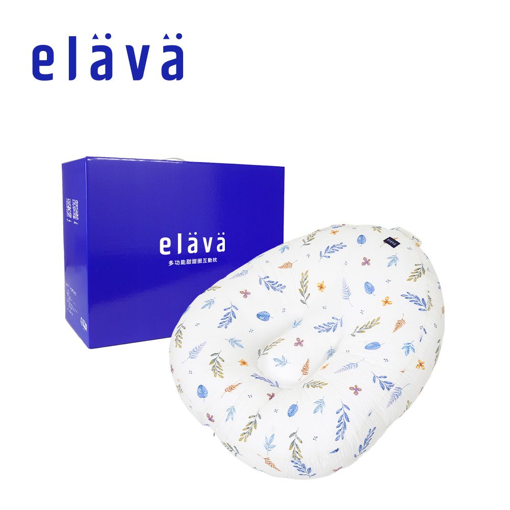 Elava - 韓國 多功能甜甜圈互動枕 枕芯+枕套+彩盒-莫代爾款-鳶尾時光