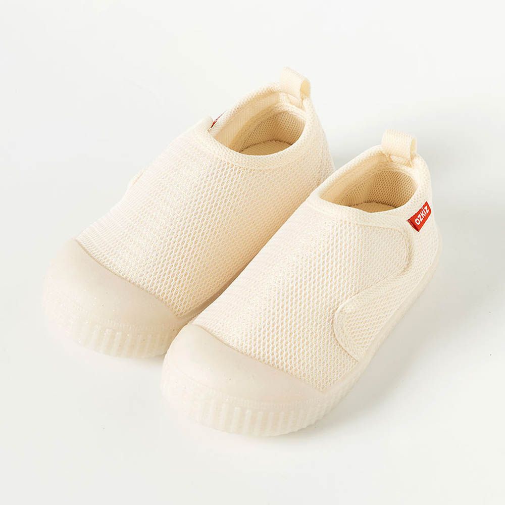 水陸兩穿！網眼透氣玩水沙灘鞋/懶人休閒鞋-象牙白