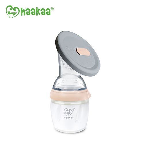 第三代灰蓋集乳瓶二件組-粉膚色-集乳瓶160ML*1+密封防塵蓋*1