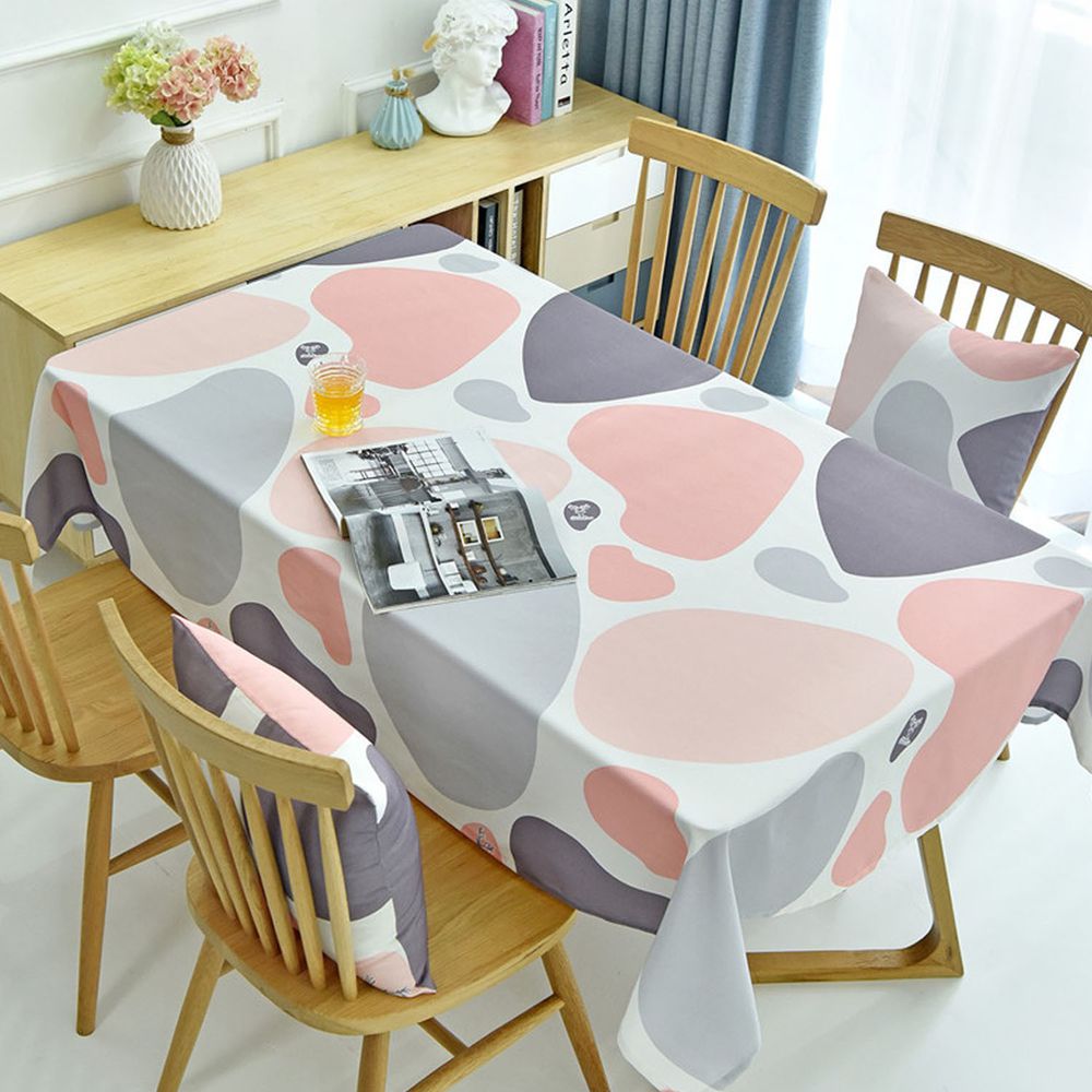 防水防油免洗桌布-彩色石頭-粉色