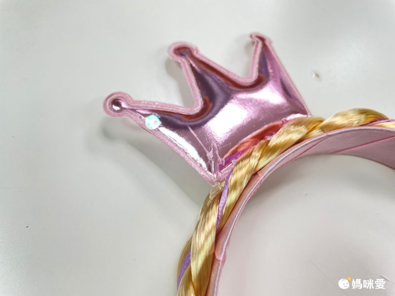 冰雪公主假髮頭飾-粉色皇冠-粉色