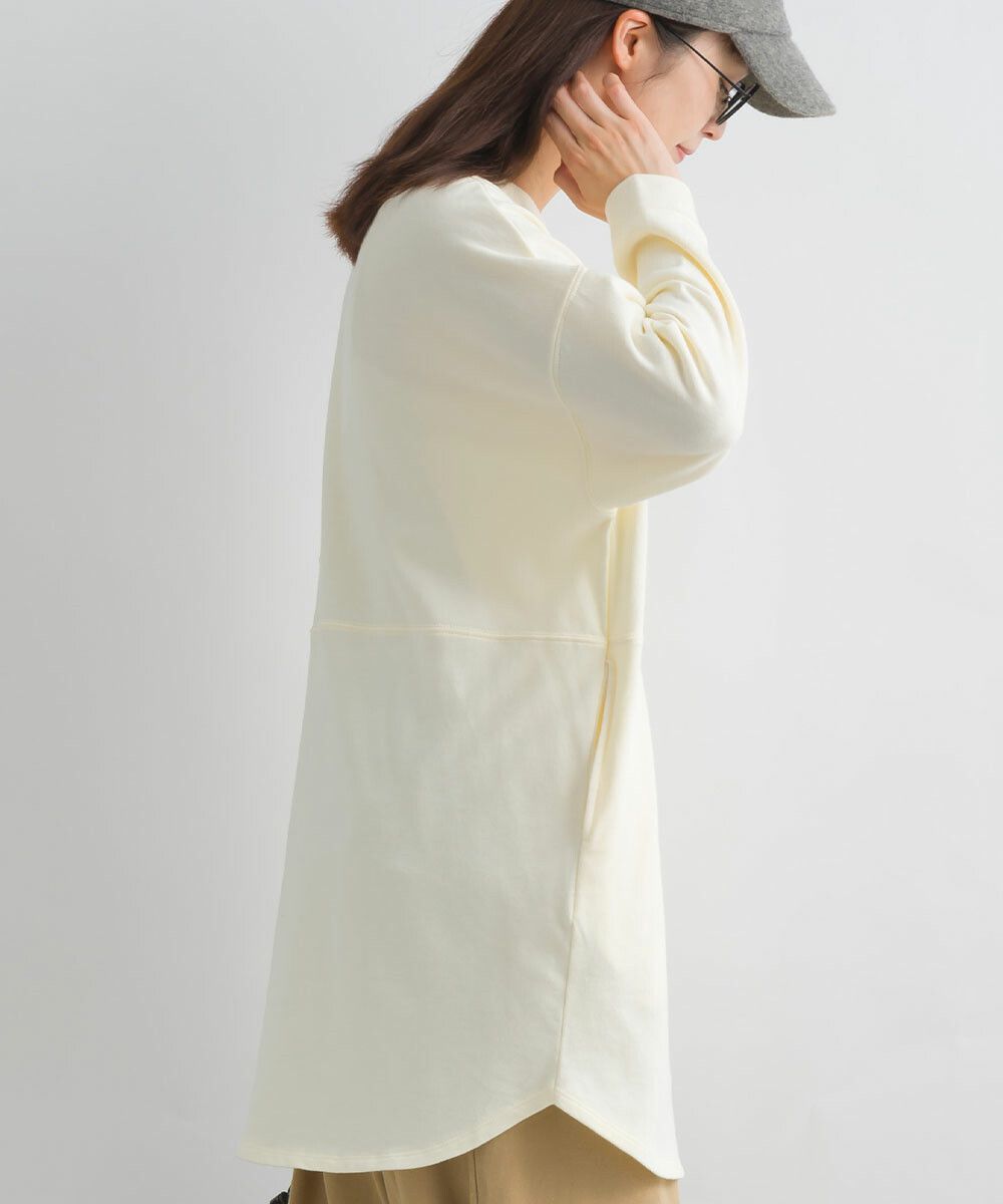 日本女裝代購 - 100%美國棉印花長版長袖上衣-淺灰