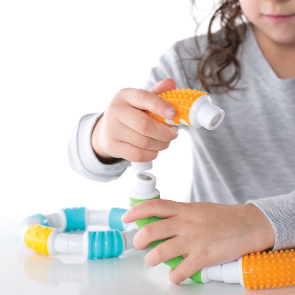 美國 guidecraft - 觸覺磁力彎彎積木-20件