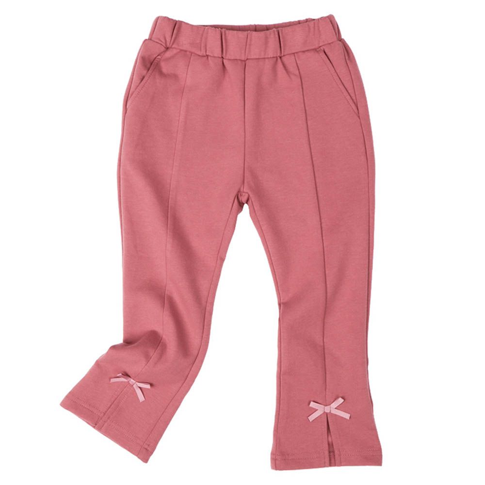 10分褲-褲腳開衩-粉紅色