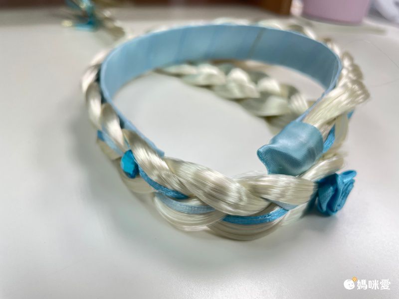 冰雪公主假髮頭飾-粉色皇冠-粉色